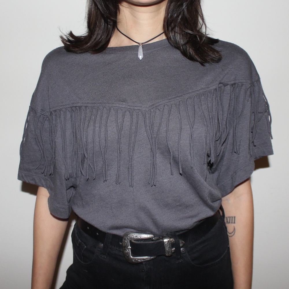 Western Boho Fringe Shirt Dress